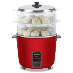 Panasonic SR-WA18H(SS) 660W 4.4 Ltr Automatic Momo Cooker Warmer (Red)-picture-28
