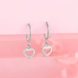 GIVA 925 Silver Small Heart Drop Earrings for Women & Girls-image-16