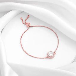 GIVA 925 Silver Rose Gold Eve Beauty Bracelet for Women & Girls-image-60