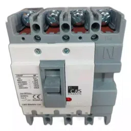 C&S Electric CS Series Molded Case Circuit Breakers (MCCB) 100 Amp 1 Frame 4 Pole 10 kA Breaking Capacity, CS2A4c100A-4
