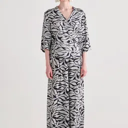Midsummer Leaf Printed Top With Palazzo Co-Ords-image-92