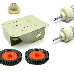 Invento 2 Wheel Car Kit Metal Chassis 130x105x45mm-26