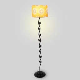 Tucasa TC-138 56.5 Inch Mandala Print Floor Lamp with Metal Base-image-65