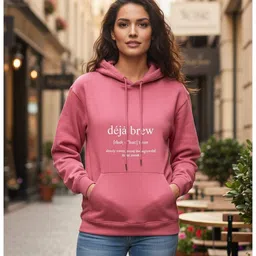 Moda Rapido Women Pink Printed Hooded Sweatshirt-picture-34