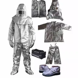 Safety India Aluminised Fire Proximity Suit 4 Layer Heat Protection Gear with Gloves, Helmet, Shoes & Storage Bag Tested up to 800 °C-image-12