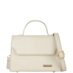 Fastrack Beige Solid Medium Satchel Handbag-picture-30