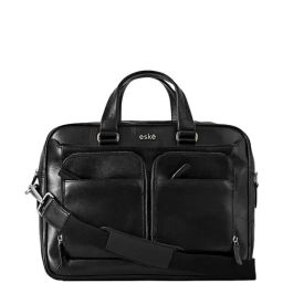 Eske Black Leather Large Laptop Messenger Bag-image-117