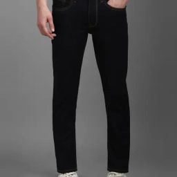 Louis Philippe Black Cotton Regular Fit Jeans-picture-18