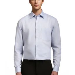 Louis Philippe Blue Regular Fit Texture Shirt-image-80