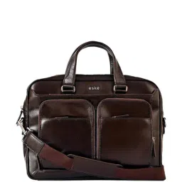 Eske Brown Leather Large Laptop Messenger Bag-image-64