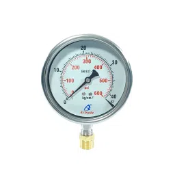Arbuda 152.4 mm (6 Inch) Stainless Steel Analog Pressure Gauge Bottom Connection Glycerin Filled (Range 0 -6000 MMWC)-image-83