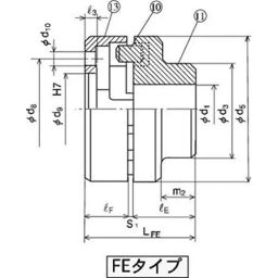 Mitsuboshi Nomex FE Type Chan Coupling Overall Length 128.5 mm, Max Torque 735 Nm, 4500 RPM, Nor-Mex FE148-image-10