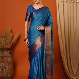 WINKLECART Woven Design Zari Pure Silk Banarasi Saree-image-83