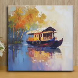 OLIVE TREE Blue & Yellow Canvas Wall Painting-picture-8