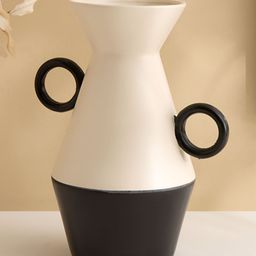 Home Centre Romo Est Nova Beige Double Ear Ceramic Vase-image-86