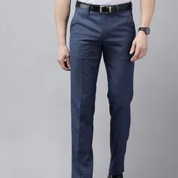 Van Heusen Men Textured Slim Fit Formal Trousers-picture-12