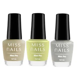 MISS NAILS Set Of 3 Mini Pro Toxin Free Nail Color - 10 ml Each - Shade 99 image 1