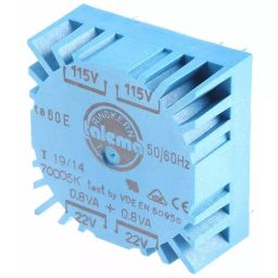 Nuvotem Talema Toroidal Transformer 115 V AC 230 V AC 2 x 22V AC 1.6VA 2 Output, 70005K-image-2