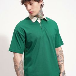 HIGHLANDER Polo Collar Oversized T-shirt-image-35