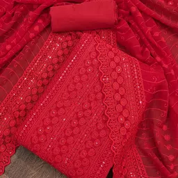 Nayanthara Trends Embroidered Unstitched Dress Material-picture-31