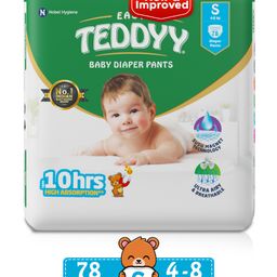 Teddyy Easy Baby Pant Style Diaper Small - 78 Pieces-13