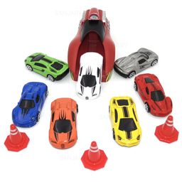 Sanjary Rapid Launcher Play Set Toy with 7 Die Cast Metal Stunt Car - Multicolour-1