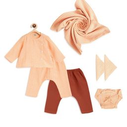 Tiber Taber Full Sleeves Checked Combo Set - Orange-picture-11