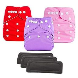 Sparkle Joy Free Size Reusable Cloth Diaper With Insert Pack Of 3- Multicolor-11