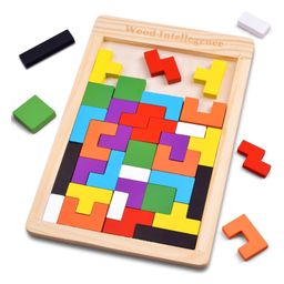 BitFeex Tangram Game Russion Intelligence Colorful 3D Russian Blocks Montessori Education Toy for Boys & Girls Educational Gift for Kids-40 Pieces- Multicolour-27