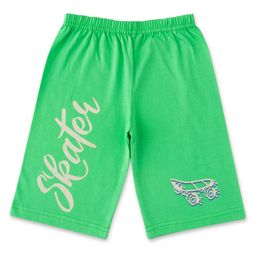 Luke and Lilly Cotton Knit Skater Text Printed Shorts - Green-image-24