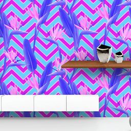 ArtzFolio Printed UV-Resistant Anti-Bacterial Bird Of Paradise Tropical Crane Flower Peel & Stick Wallpaper-image-32