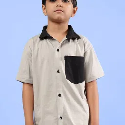 WEARDUDS Kids Colourblocked Pure Cotton Casual Shirt-43