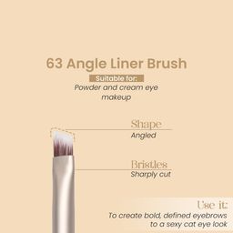 Milagro Beauty Angle Liner Spoolie Brush 63 - Beige image 4