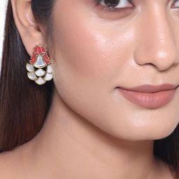 Voylla Gold-Plated & Red Classic Studs image 4