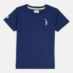 Blue Giraffe Boys Navy Crew Neck Short Sleeve Solid T-Shirt-picture-26