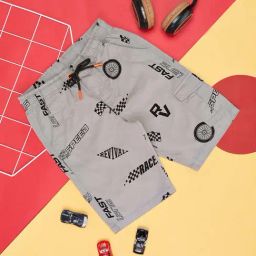 Pantaloons Junior Quarry Grey Cotton Printed Shorts-picture-40