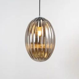 Whispering Homes Oval and Black Glass Pendant Light-image-28