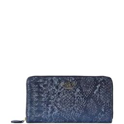 Eske Navy Casual Leather Zip Around Wallet for Women-picture-32