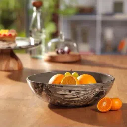 ellementry Carbon Black Ceramic Serving Bowl (1900 ml) - Set of 1-30