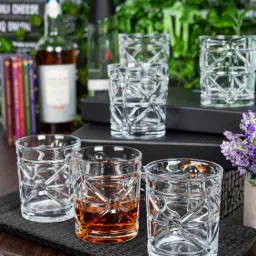 Goodhomes Transparent Whisky Glasses (280 ml) - Set of 6-image-35