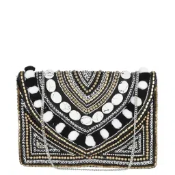 Aditi Wasan Black Embellished Clutch-33