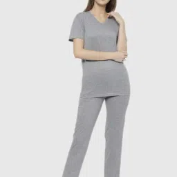 Vimal Jonney Grey Regular Fit Pajama Set-22