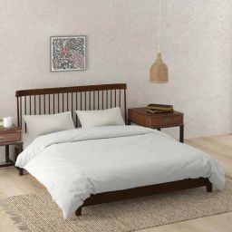 Fabindia 'Marika Aariya' Sky Blue & White Cotton Double Dohar - Set of 1-image-38