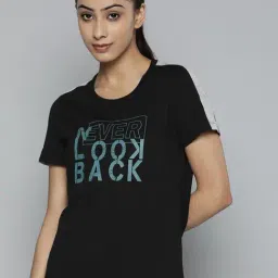 ALCIS Black Graphic Print Sports T-shirt-image-67