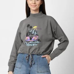 Forever 21 Grey Graphic Print Sweatshirt-image-68
