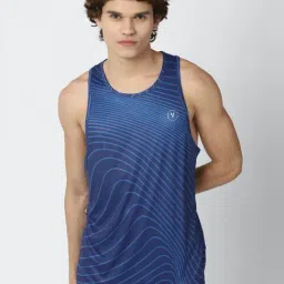 Van Heusen Navy Regular Fit Printed Vests-image-10
