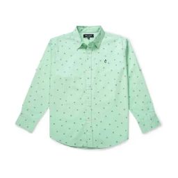 Gini & Jony Kids Green Cotton Printed Full Sleeves Shirt-image-62