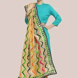 Dupatta Bazaar Golden Embroidered Dupatta-18