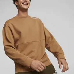 Puma Brown Cotton Relaxed Fit SweatShirt-picture-35