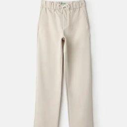 United Colors of Benetton Boys Beige Blended Textured Trousers-image-94